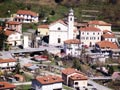 La chiesa di Pallare vista dal Bric della Sciorte